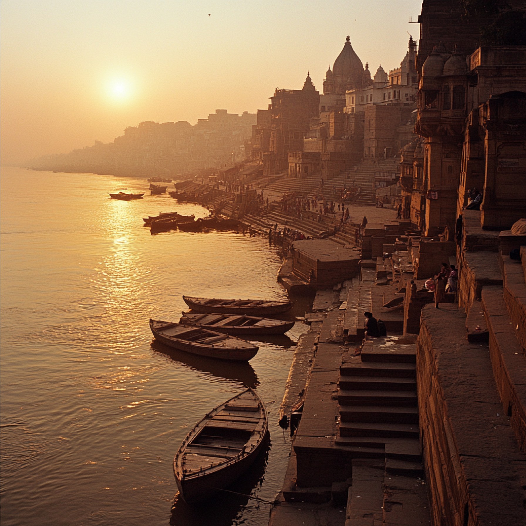 historic sites varanasi india along ganges river (1)